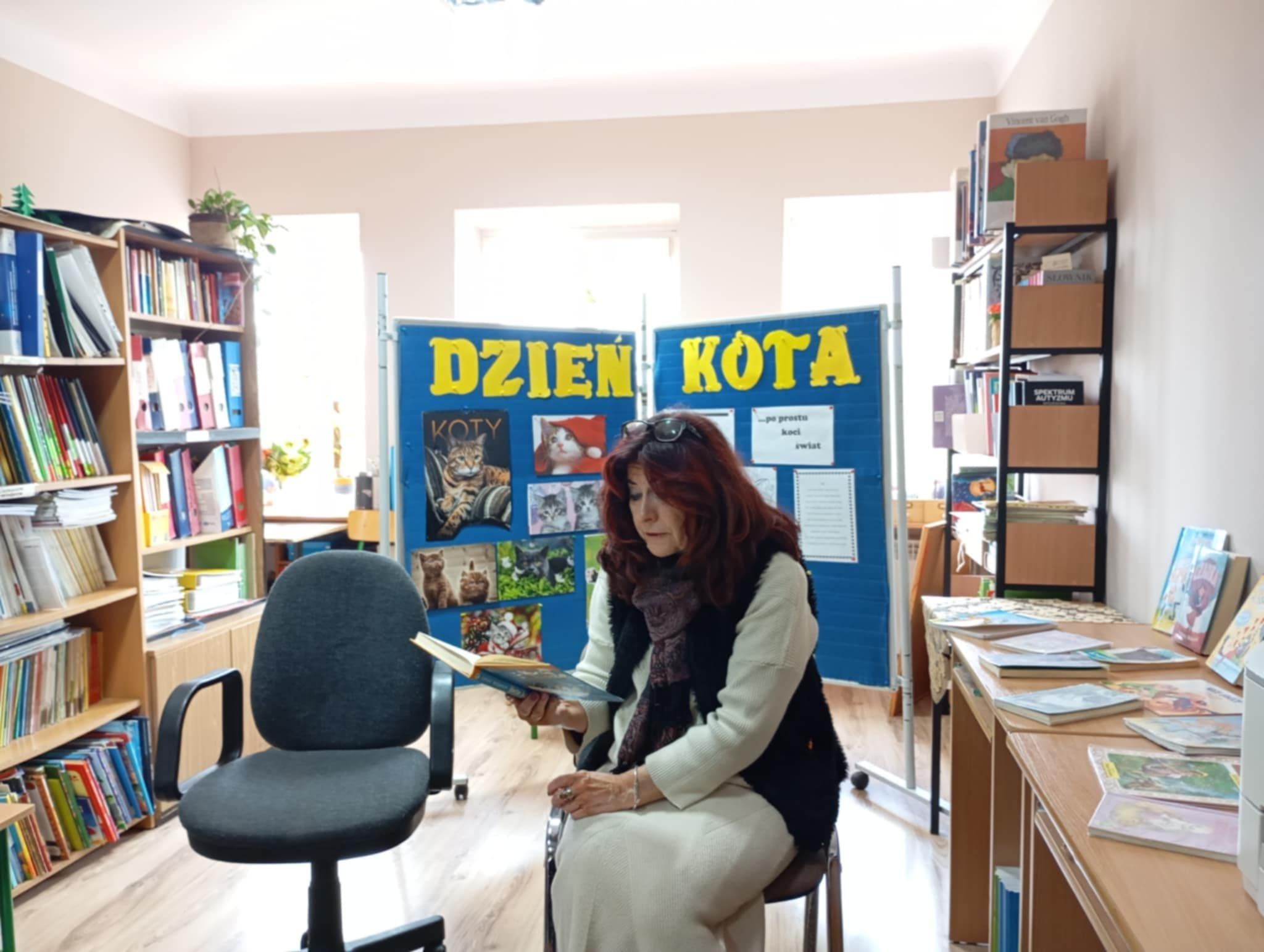 O kotach – w bibliotece szkolnej