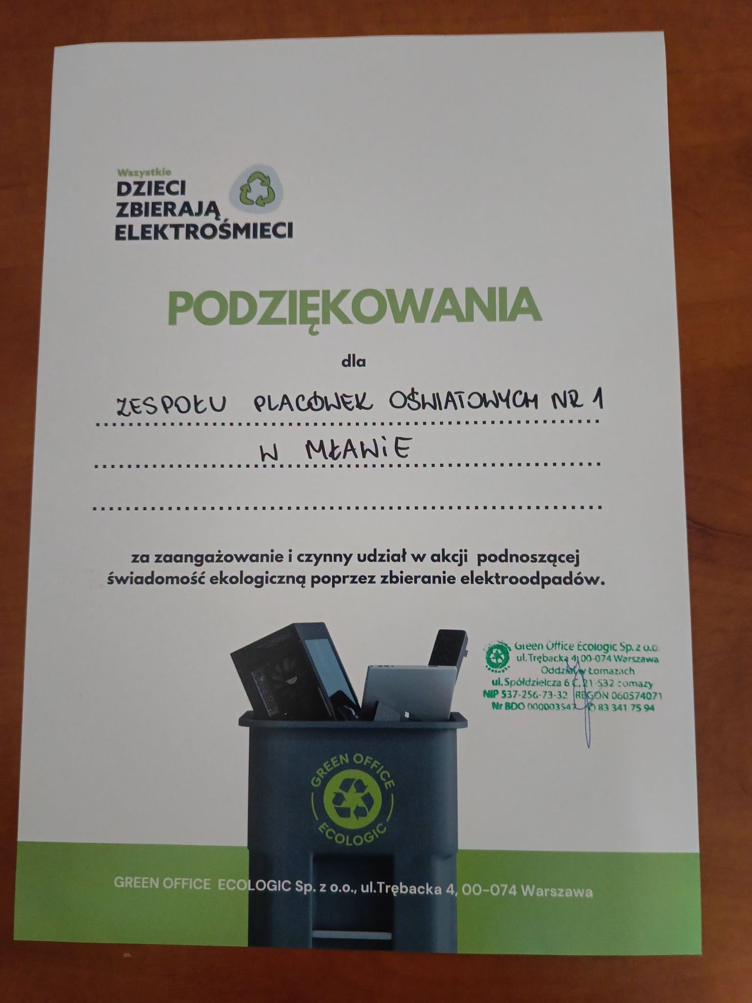 Dbamy o środowisko!